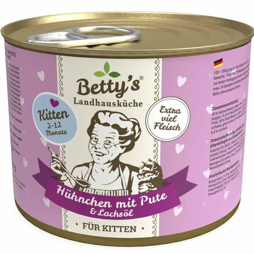 Betty's Landhausküche Dose Kitten Hühnchen + Pute 200g