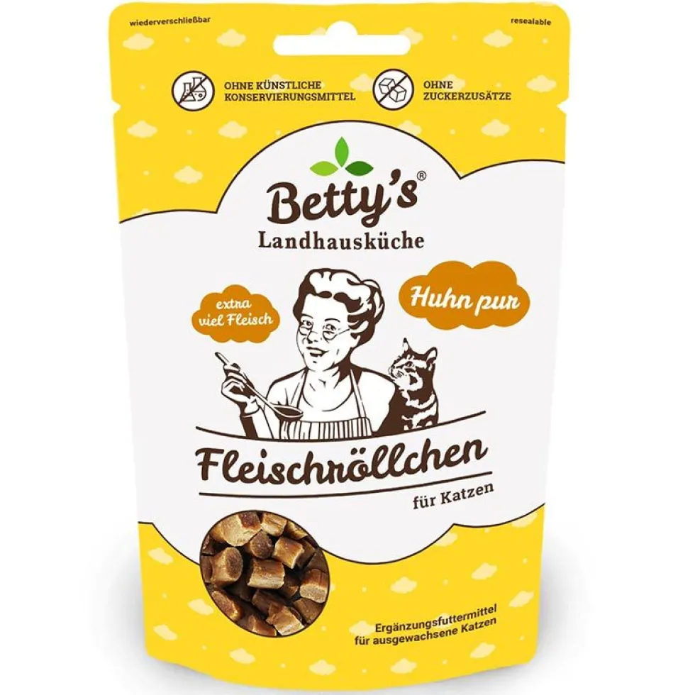 Betty's Landhausküche Snack - Fleischröllchen Huhn pur 50g
