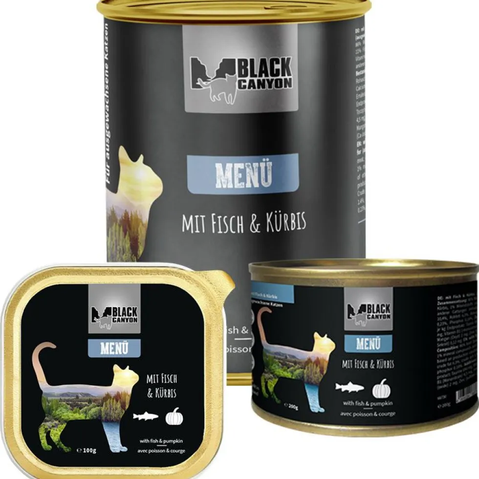 Black Canyon Katze Menü mit Fisch und Kürbis