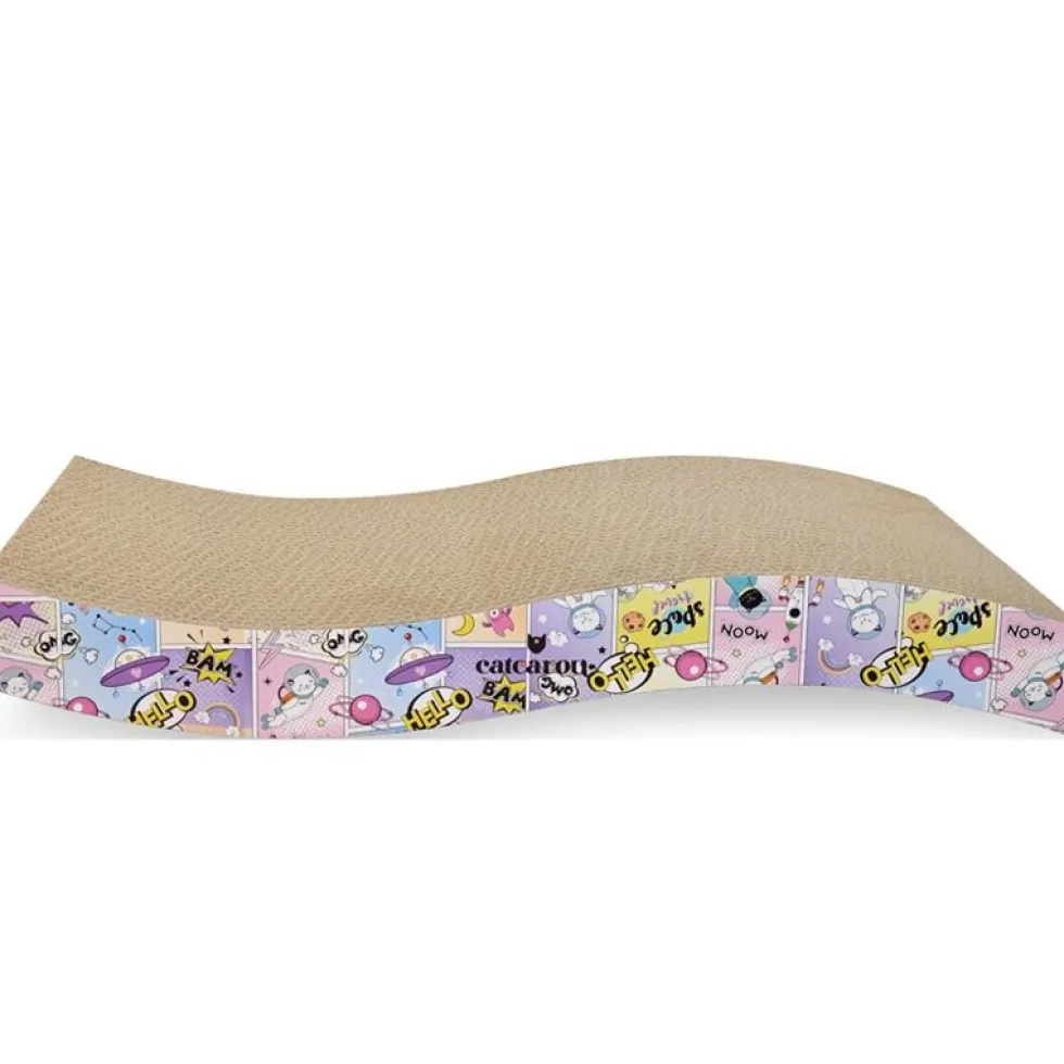 Catcarou Kratzbrett Wave Small cartoon 45x21x7 cm