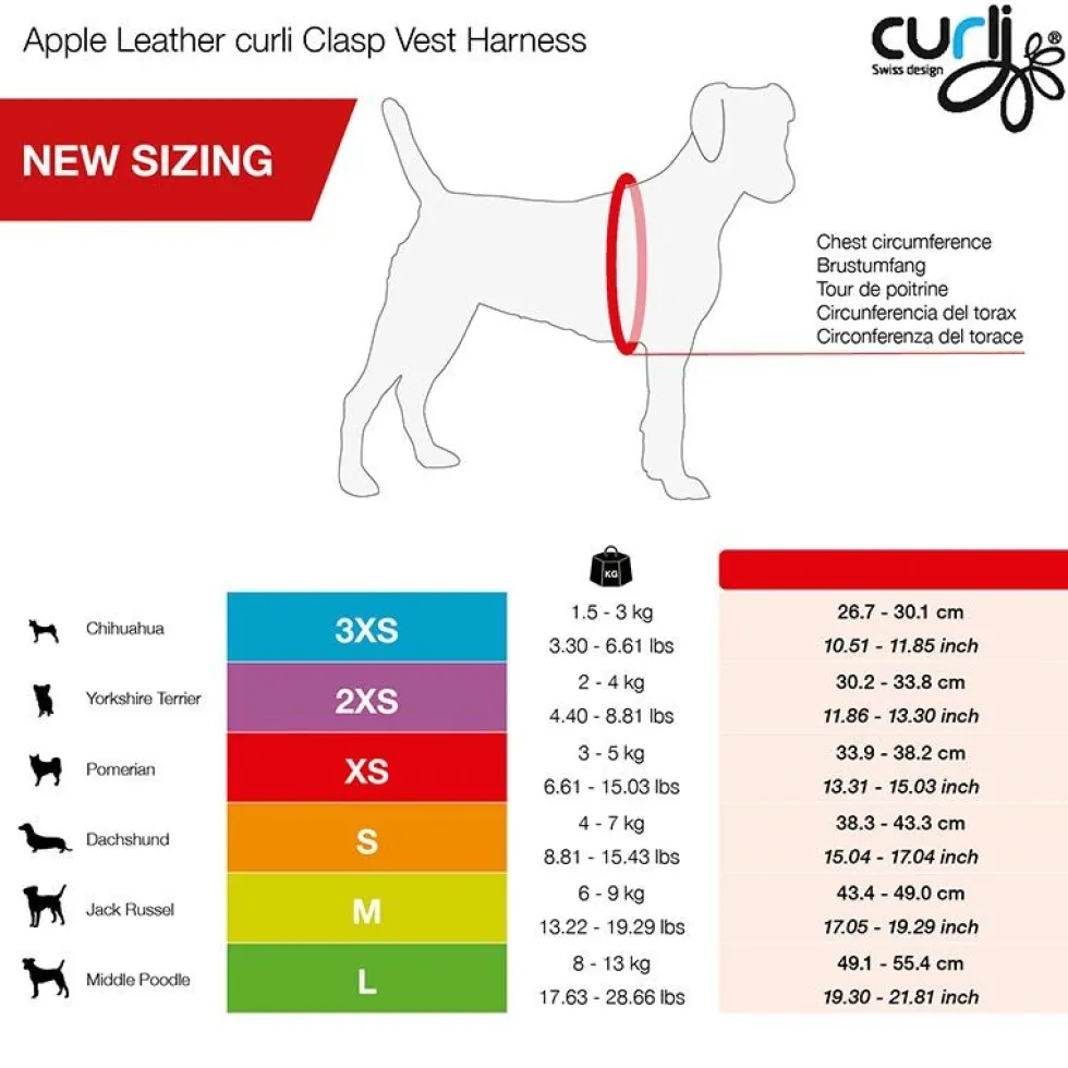 Curli Geschirr Apple Leather, braun