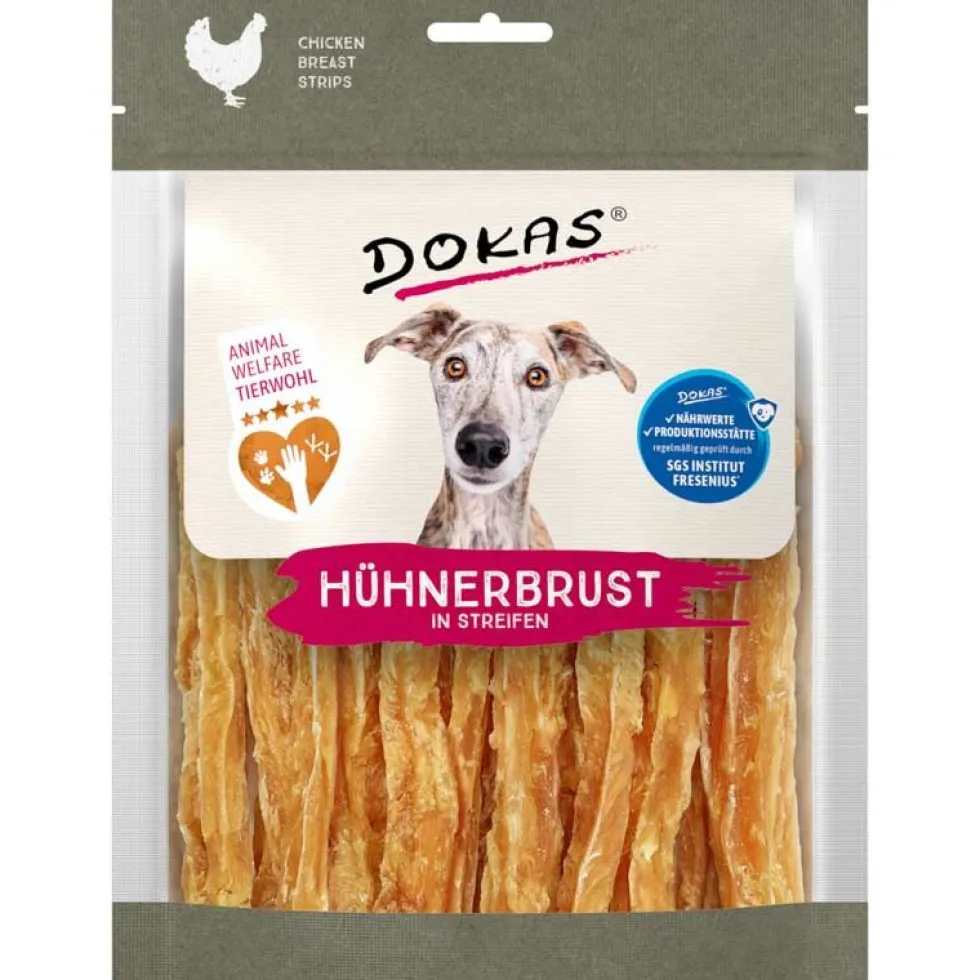 Dokas Dog Snack Hühnerbrust in Streifen - Tierwohl 170g