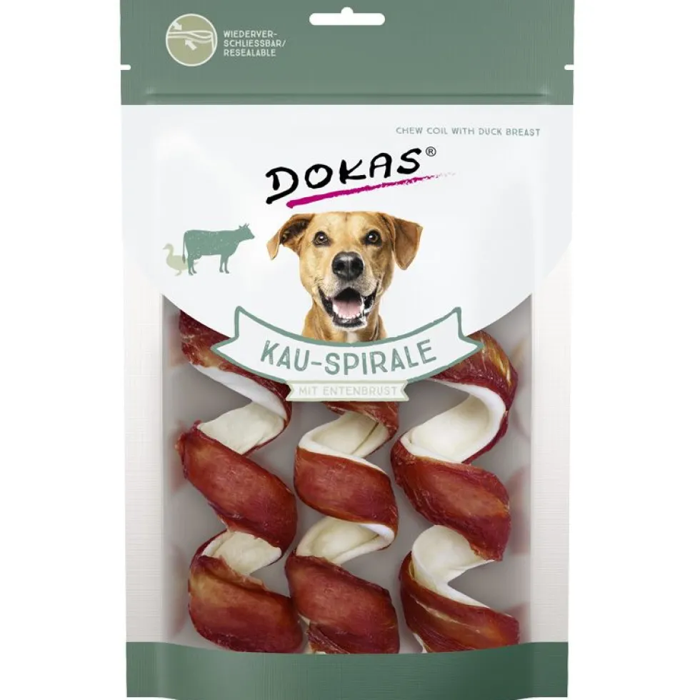 Dokas Dog Snack Kau-Spirale mit Entenbrust 3 Stück 110g
