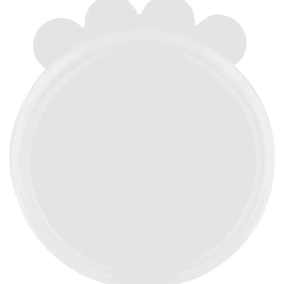 2 Dosendeckel, Silikon, 7,6 cm, transparent