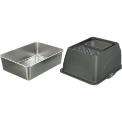 Edelstahltoilette Niro, Hop-In, 40x39x52cm, grau