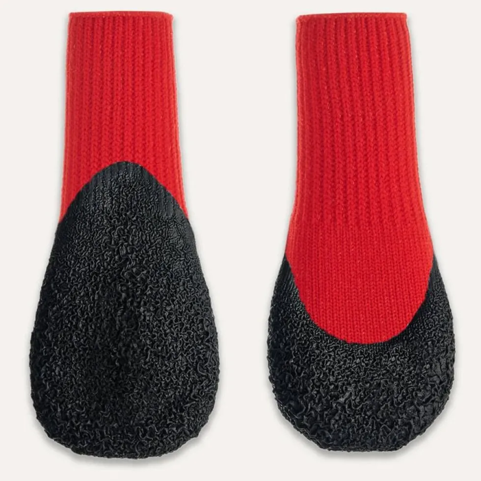 Goo-eez Dog Boots Lites, 4 Stück, rot/schwarz
