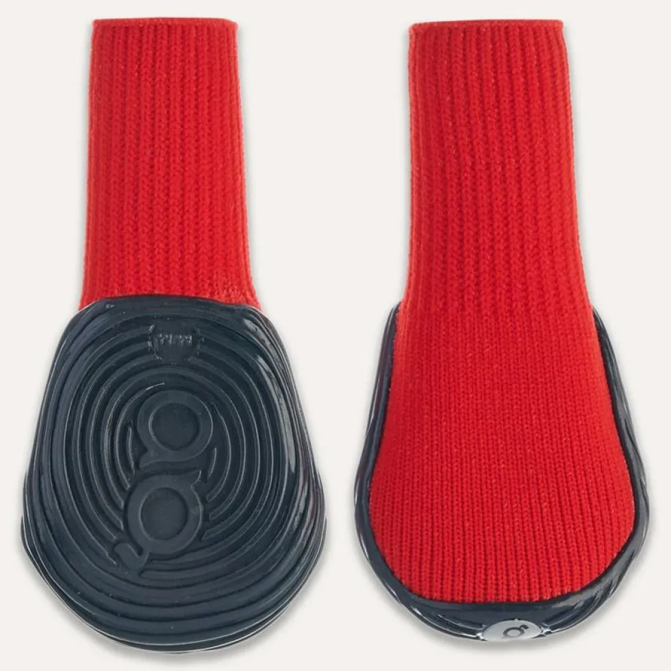 Goo-eez Dog Boots Ultras, 2 Stück, rot/schwarz