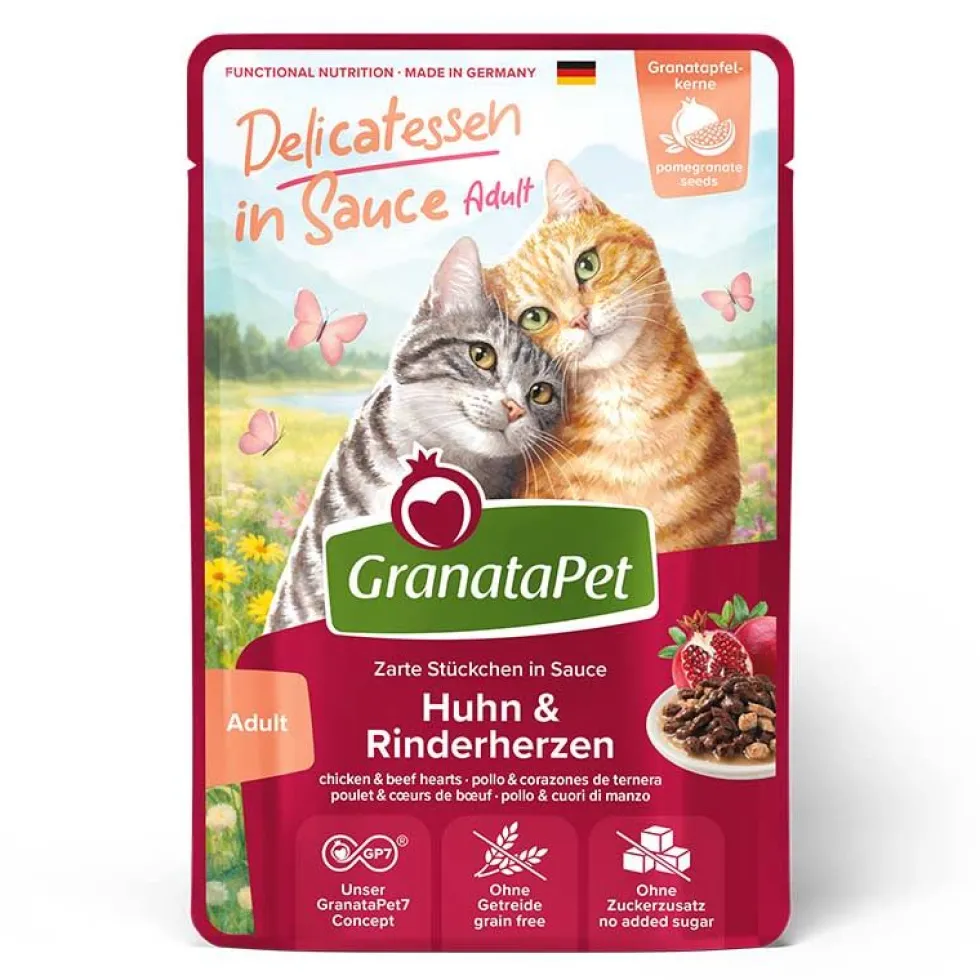 GranataPetKatze DeliCATessen Sauce Huhn+ Rinderherzen 100g