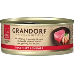 Grandorf Katze Dose Thunfischfilet + Garnelen 70g