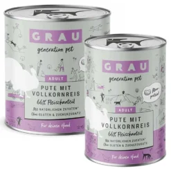 Grau Hund Adult Pute mit Vollkornreis