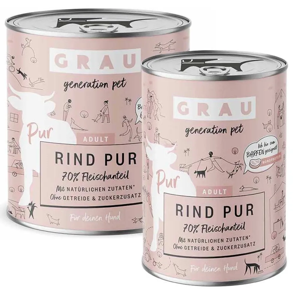 Grau Hund Adult Rind Pur