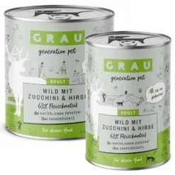 Grau Hund Adult Wild mit Zucchini und Hirse