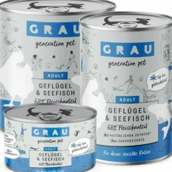 Grau Katze Adult Geflügel und Seefisch
