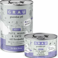 Grau Katze Adult Pute mit Huhn und Ente