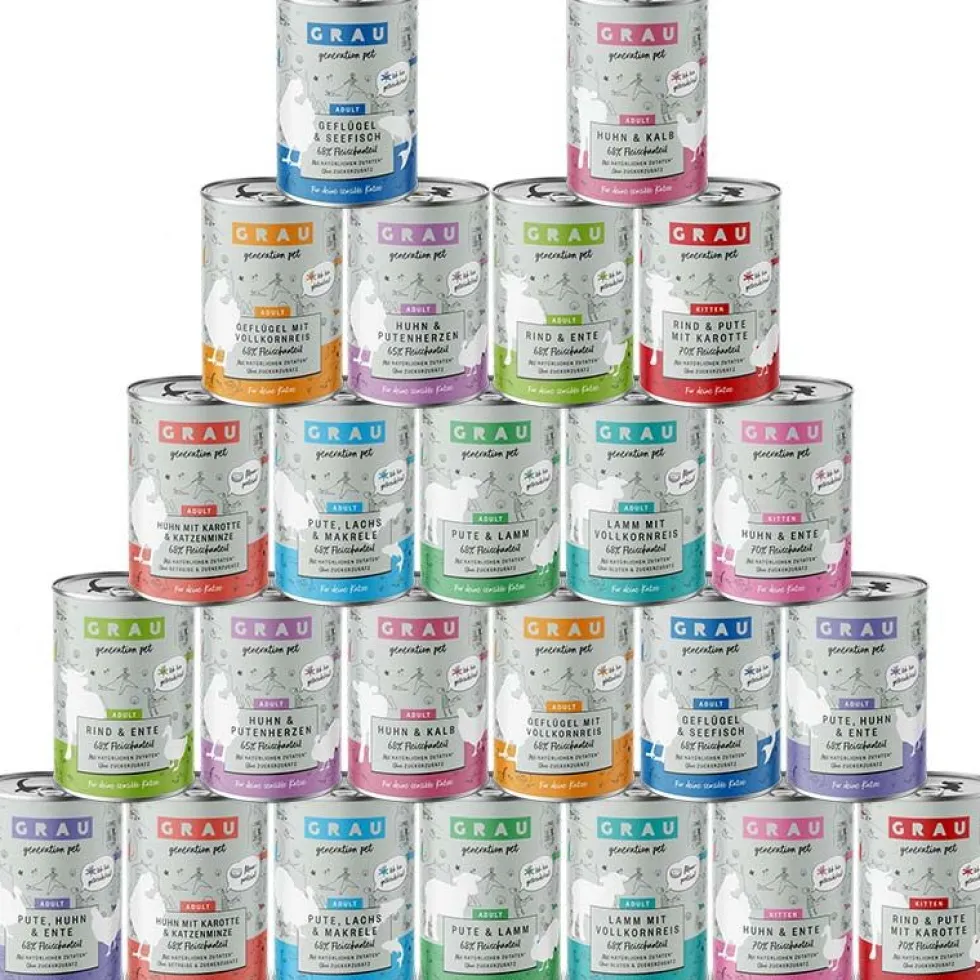Grau Vorteilspack Katze Dosen 24 x 400g