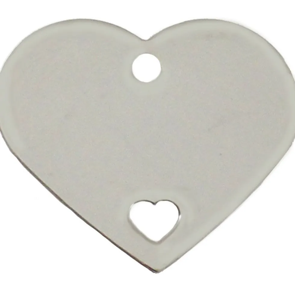 Herzchen Groß Chrom Cutout