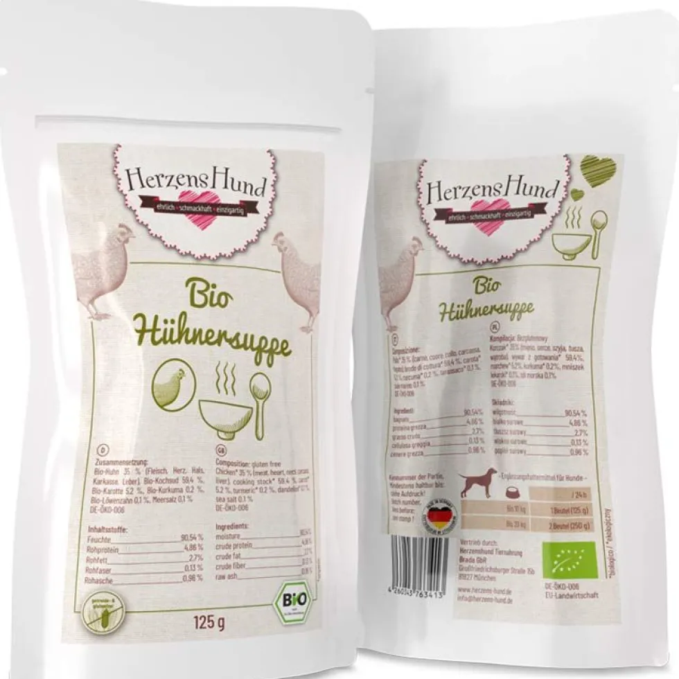 HerzensHund Bio-Hühnersuppe 125g
