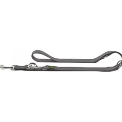 Hunter verstellbare Führleine, Nylon, grau