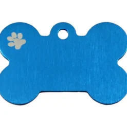 Knochen Groß Blau mit Motiv Pfote