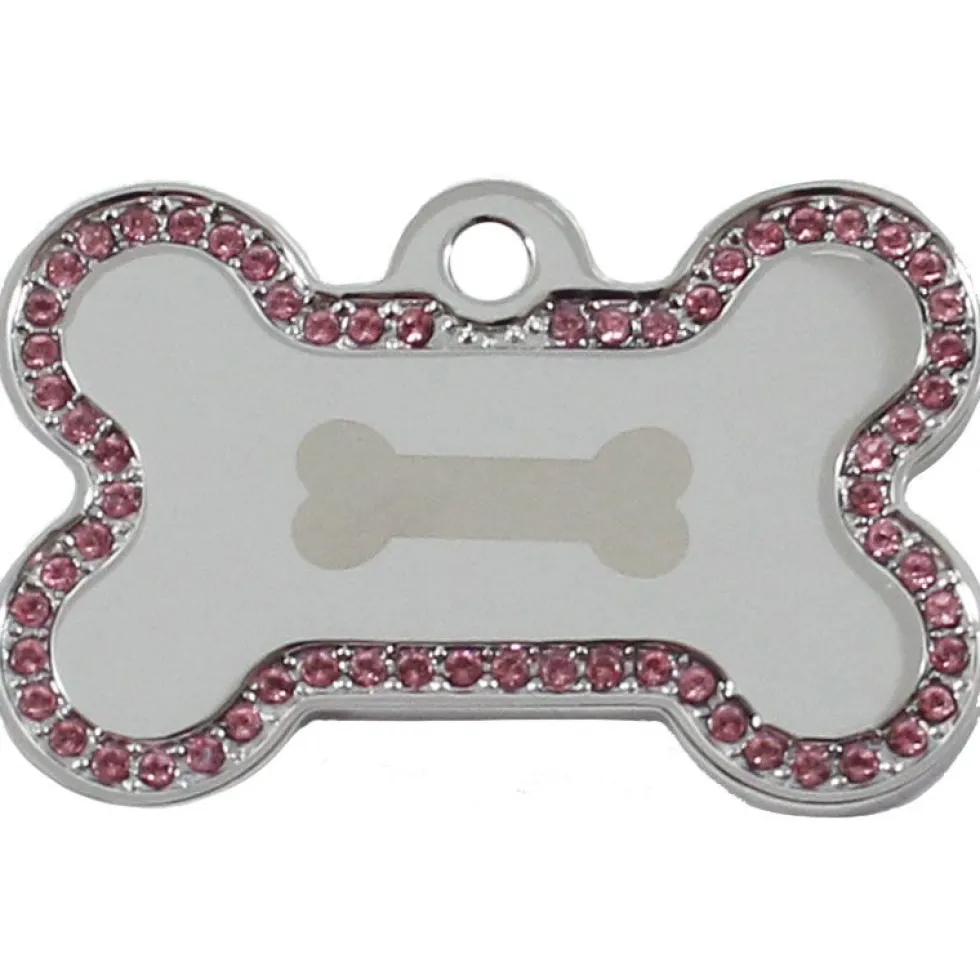Knochen Groß Chrom Steine Pink Motiv Knochen