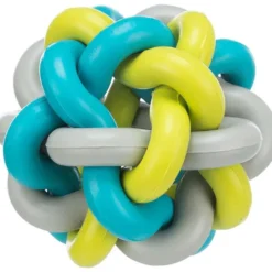 Knotenball, bunt, Naturgummi 7 cm