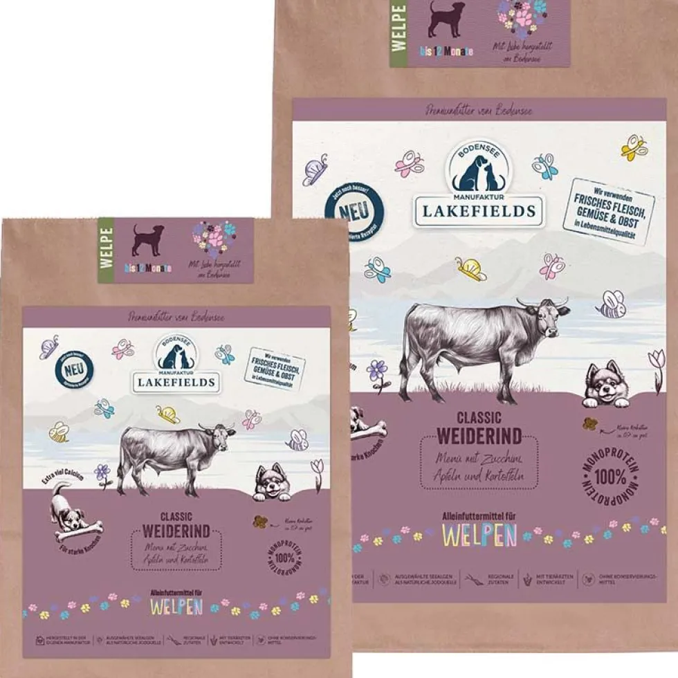 Lakefields Trockenfleisch-Menü Welpen Rind