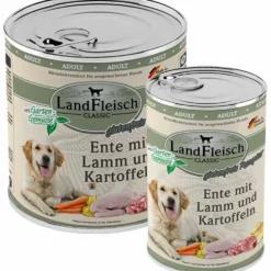 Landfleisch pur Ente mit Lamm und Kartoffeln