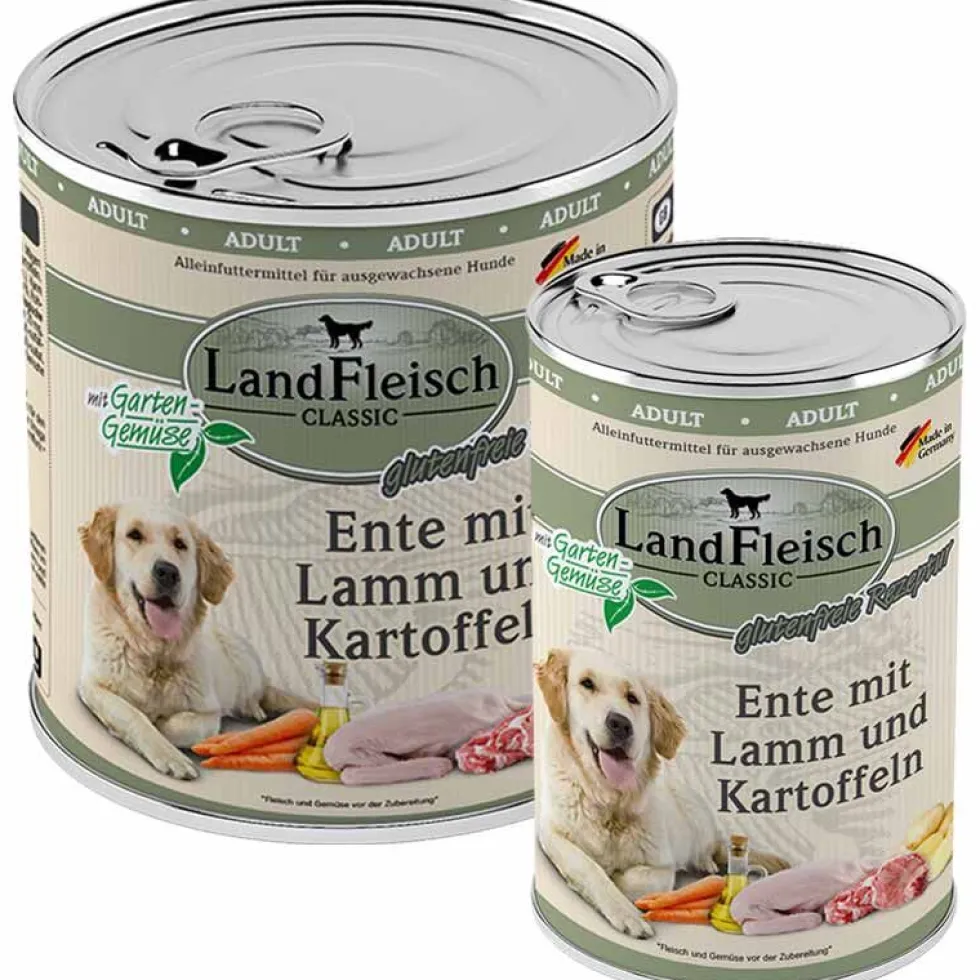 Landfleisch pur Ente mit Lamm und Kartoffeln