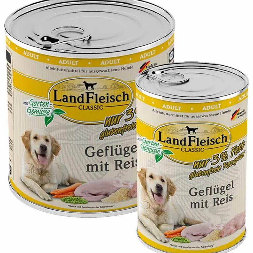 Landfleisch pur Geflügel mit Reis (Extra mager)