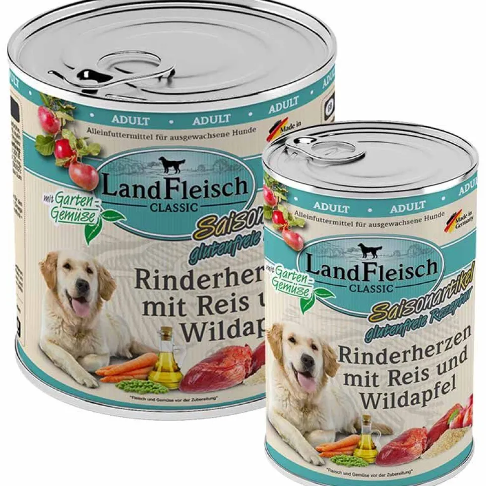 Landfleisch pur Rinderherzen mit Reis und Wildapfel