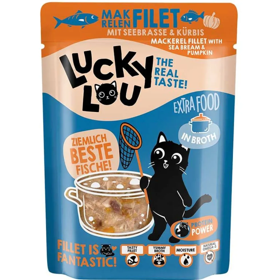 Lucky Lou Extrafood Makrelenfilet + Seebrasse in Broth