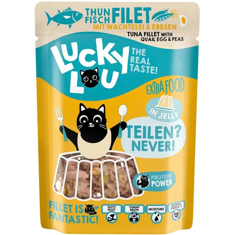 Lucky Lou Extrafood Thunfischfilet + Wachtelei in Jelly