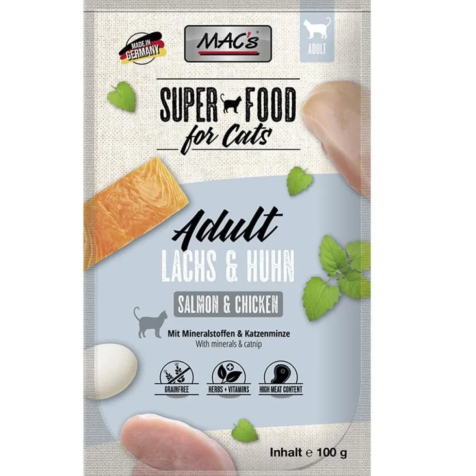 Macs Cat Pouch Lachs + Huhn 100g