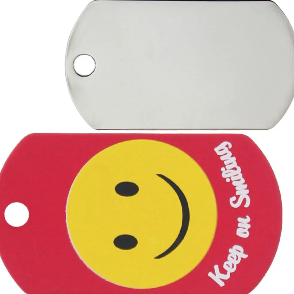 Military Groß Rot Smiley Horizontal