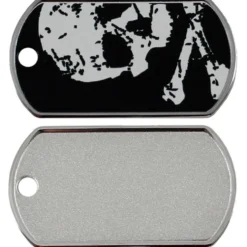 Military Groß Schwarz/Weiß Skull Horizontal
