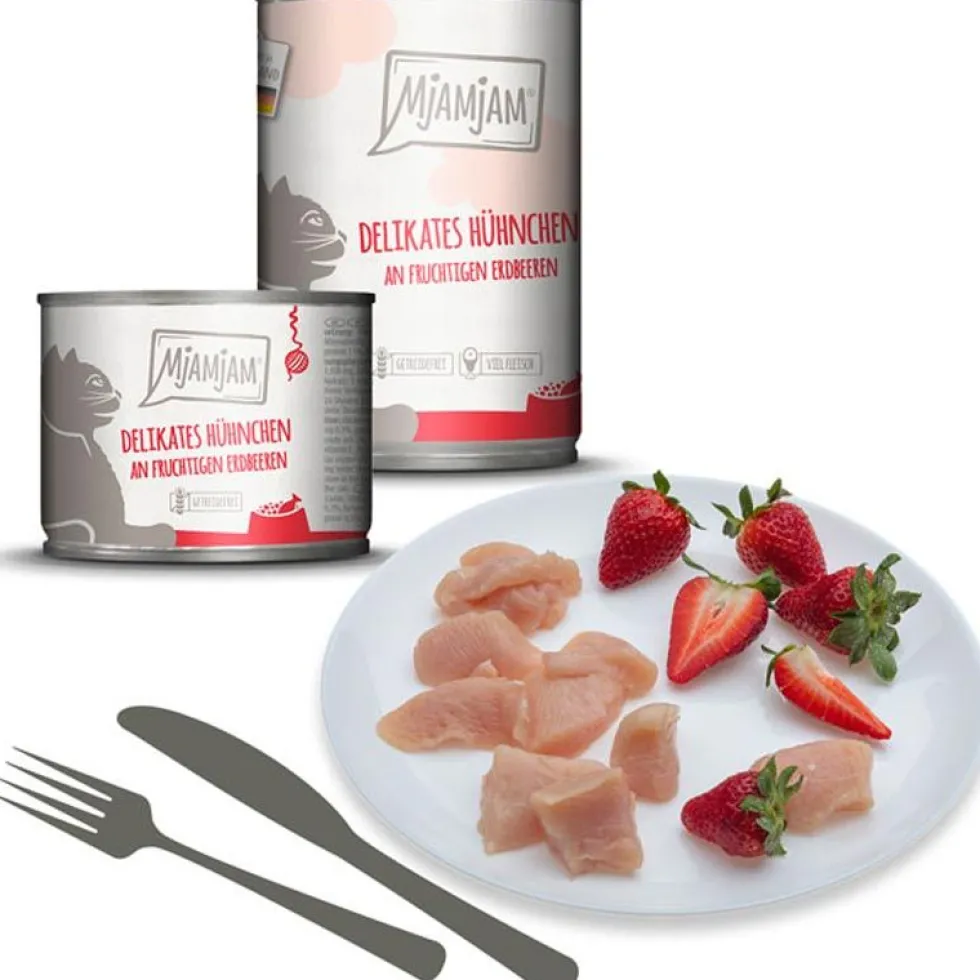 MjAMjAM delikates Hühnchen an fruchtigen Erdbeeren