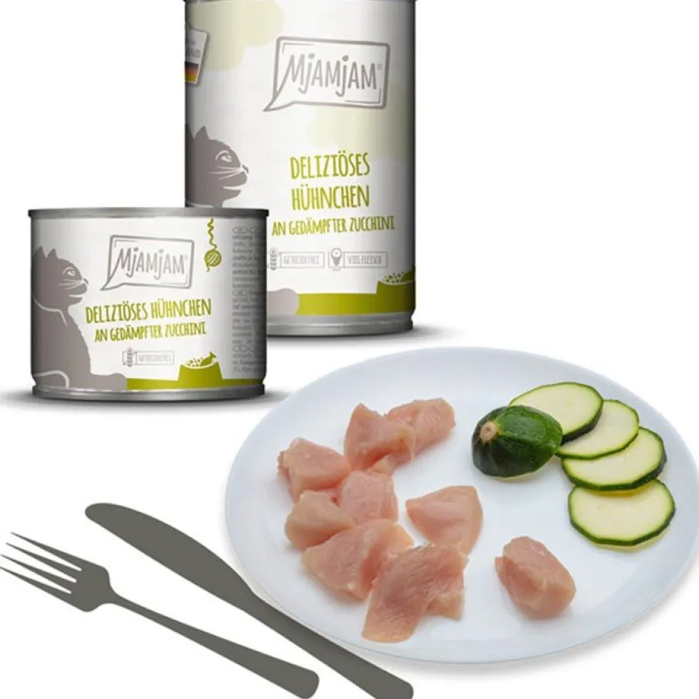 MjAMjAM deliziöses Hühnchen an gedämpfter Zucchini