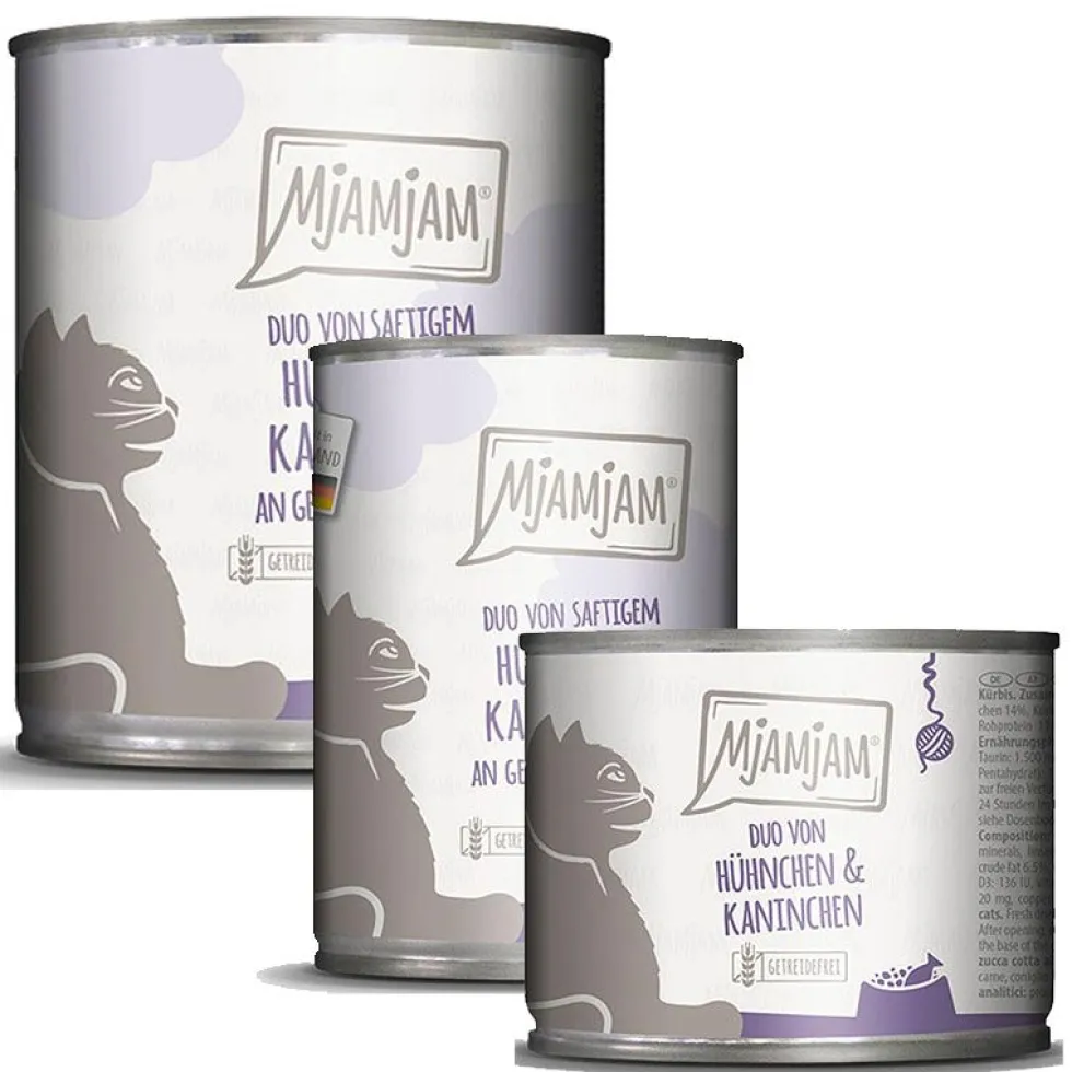 MjAMjAM DUO von saftigem Hühnchen + Kaninchen an Kürbis