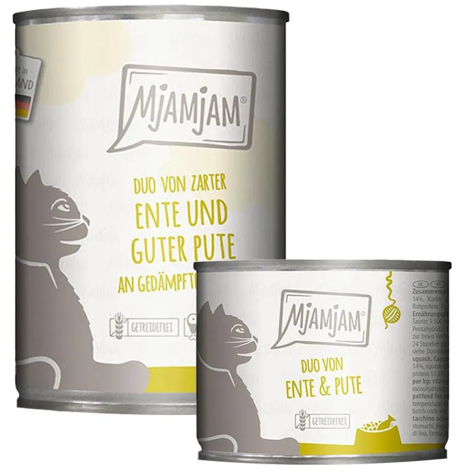MjAMjAM DUO von zarte Ente + guter Pute an gedämpftem Kürbis