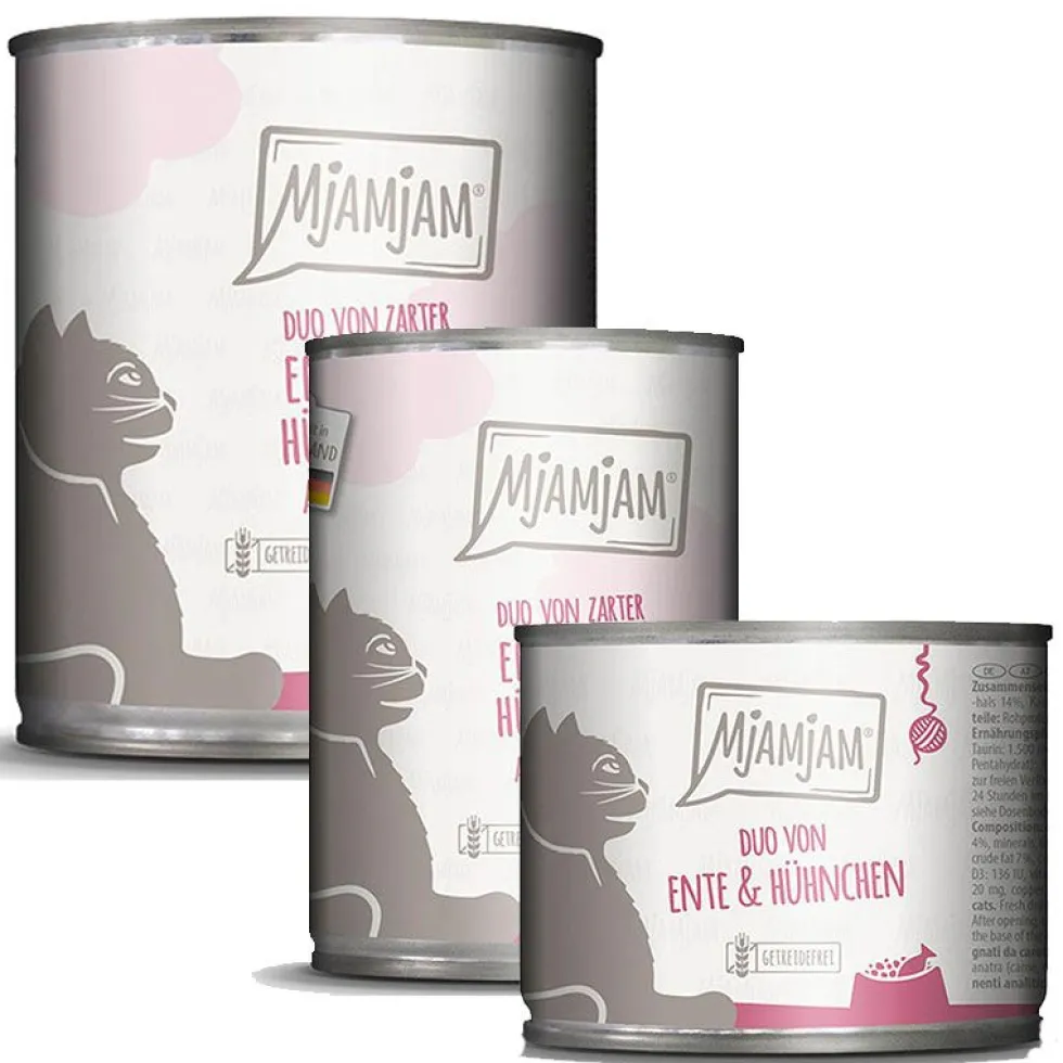 MjAMjAM DUO von zarter Ente + saftigem Hühnchen an Möhrchen