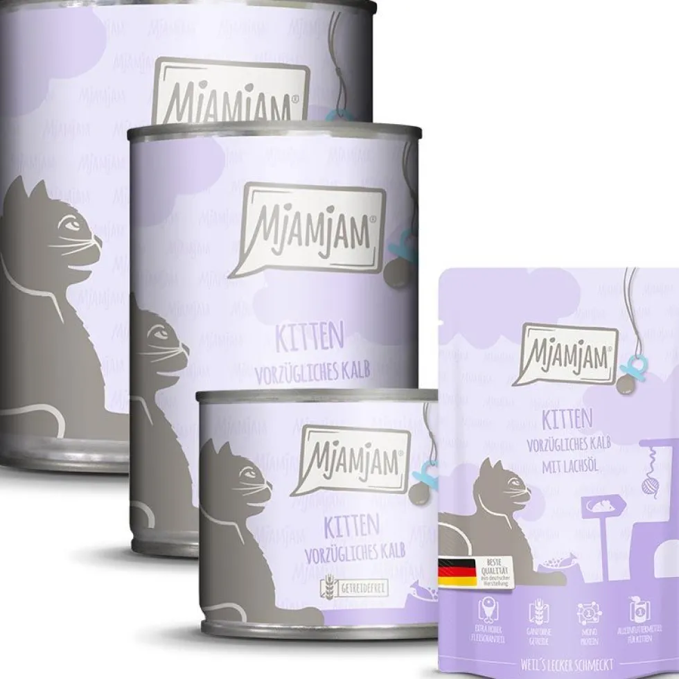 MjAMjAM Kitten vorzügliches Kalb mit Lachsöl