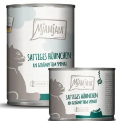 MjAMjAM saftiges Hühnchen an gedämpftem Spinat