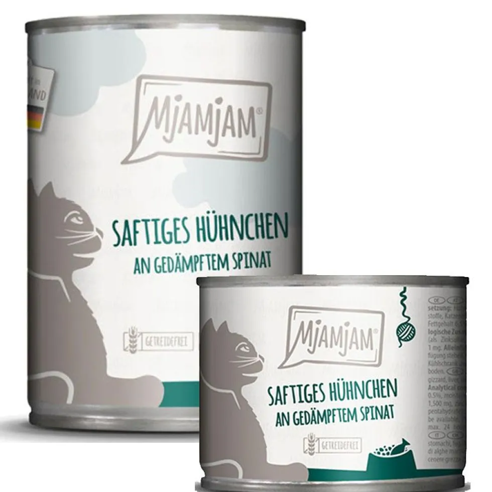 MjAMjAM saftiges Hühnchen an gedämpftem Spinat