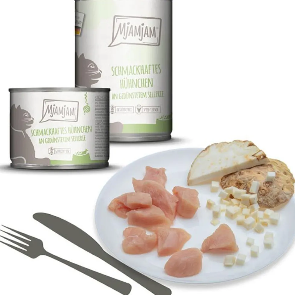 MjAMjAM schmackhaftes Hühnchen an gedünstetem Sellerie