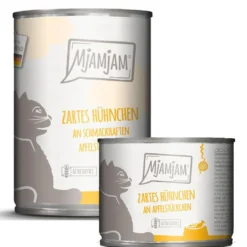 MjAMjAM zartes Hühnchen an schmackhaften Apfelstückchen
