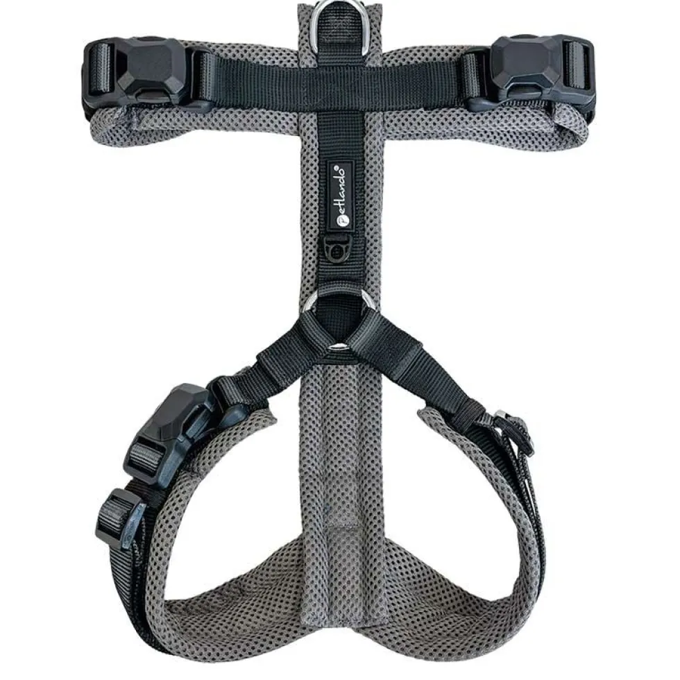 Petlando Magnetech Y-Comfort Geschirr, anthrazit/schwarz