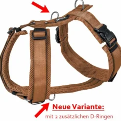 Petlando Mesh Y-Comfort Geschirr, cognac