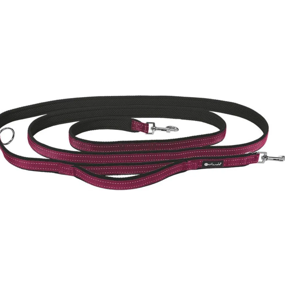 Petlando Outdoor Führleine mit Sicherheitsgriff, berry