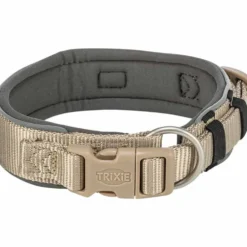 Premium Halsband, extra breit, sand/grafit
