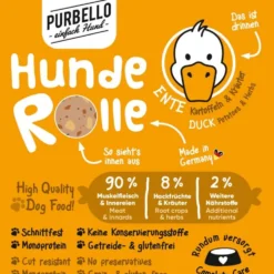 Purbello HundeRolle Ente mit Kartoffeln und Kräutern